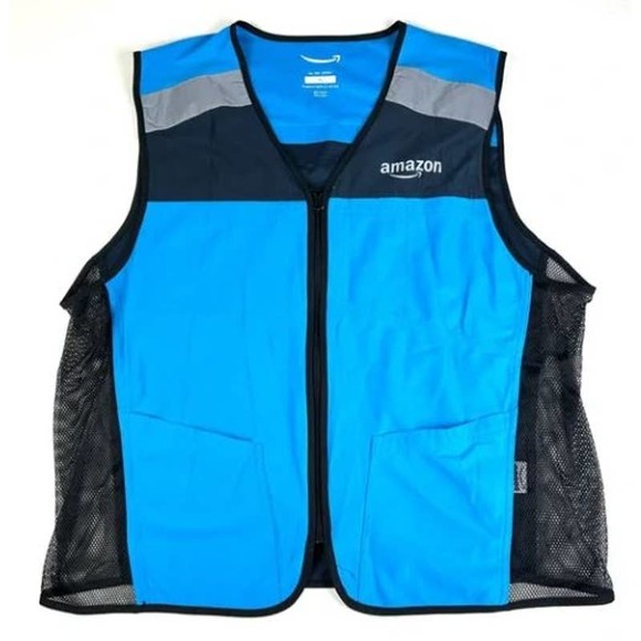 Amazon Jackets & Coats Amazon Flex Reflective Safety Blue Delivery